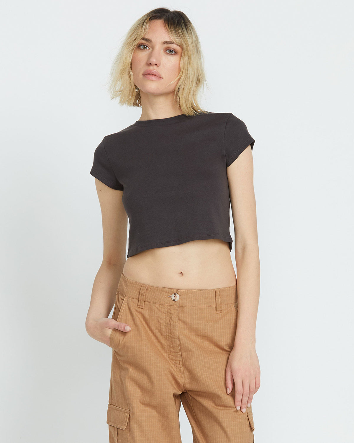 Women's Lil Baby Tee Vintage Black - Volcom