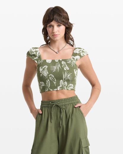 Women's Vroom Service Top Moss Stone - Volcom