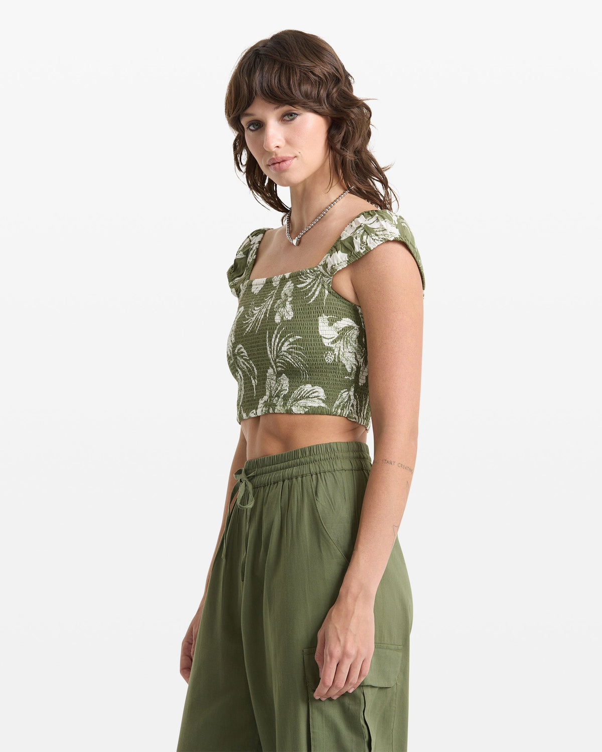 Women's Vroom Service Top Moss Stone - Volcom
