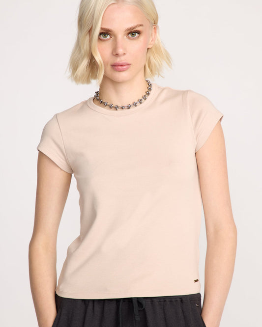 Women's Lived In Baby Tee Khakiest - Volcom