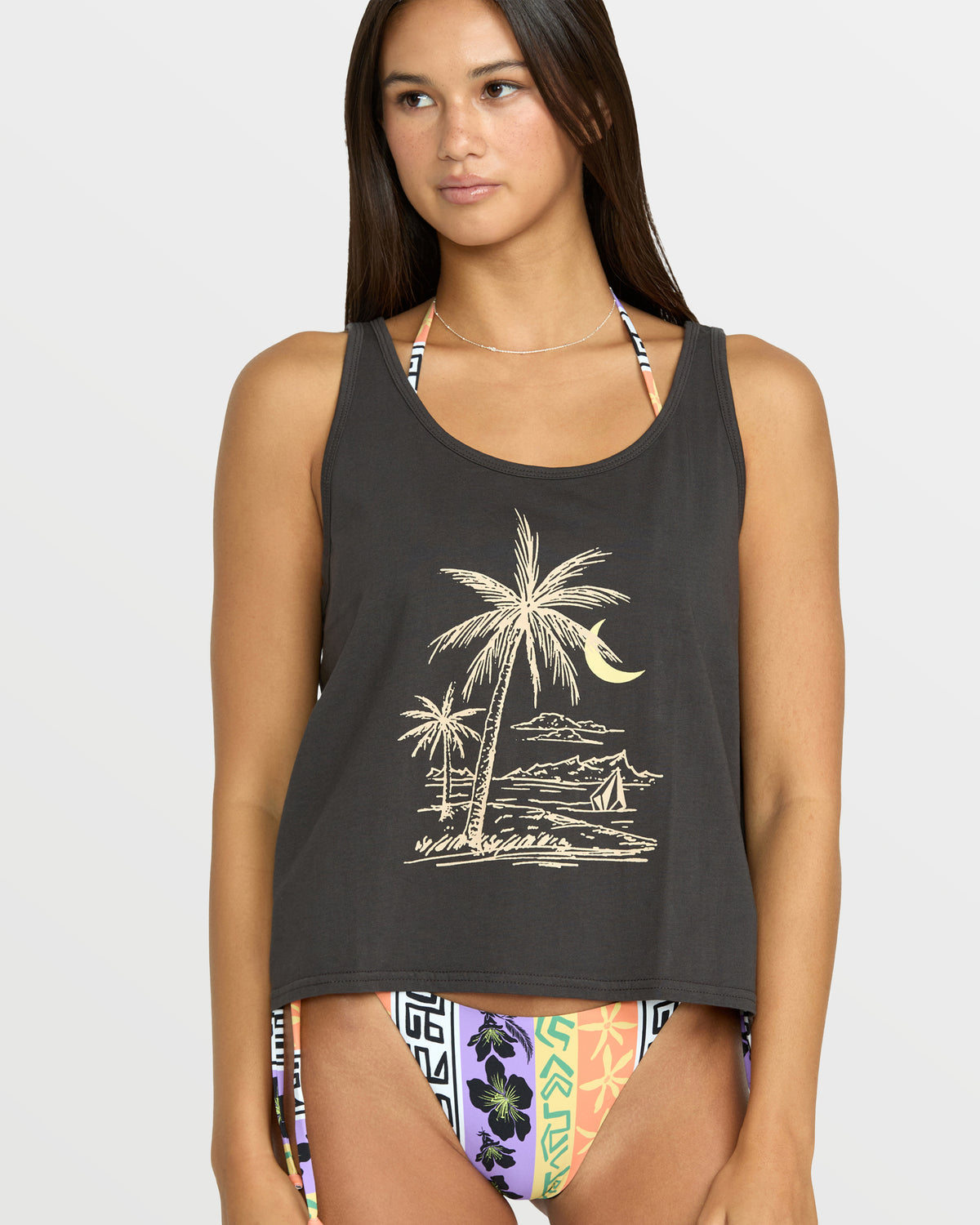 Women's To The Bank Tank Vintage Black - Volcom
