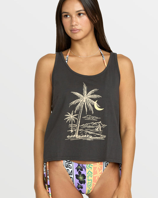 Women's To The Bank Tank Vintage Black - Volcom