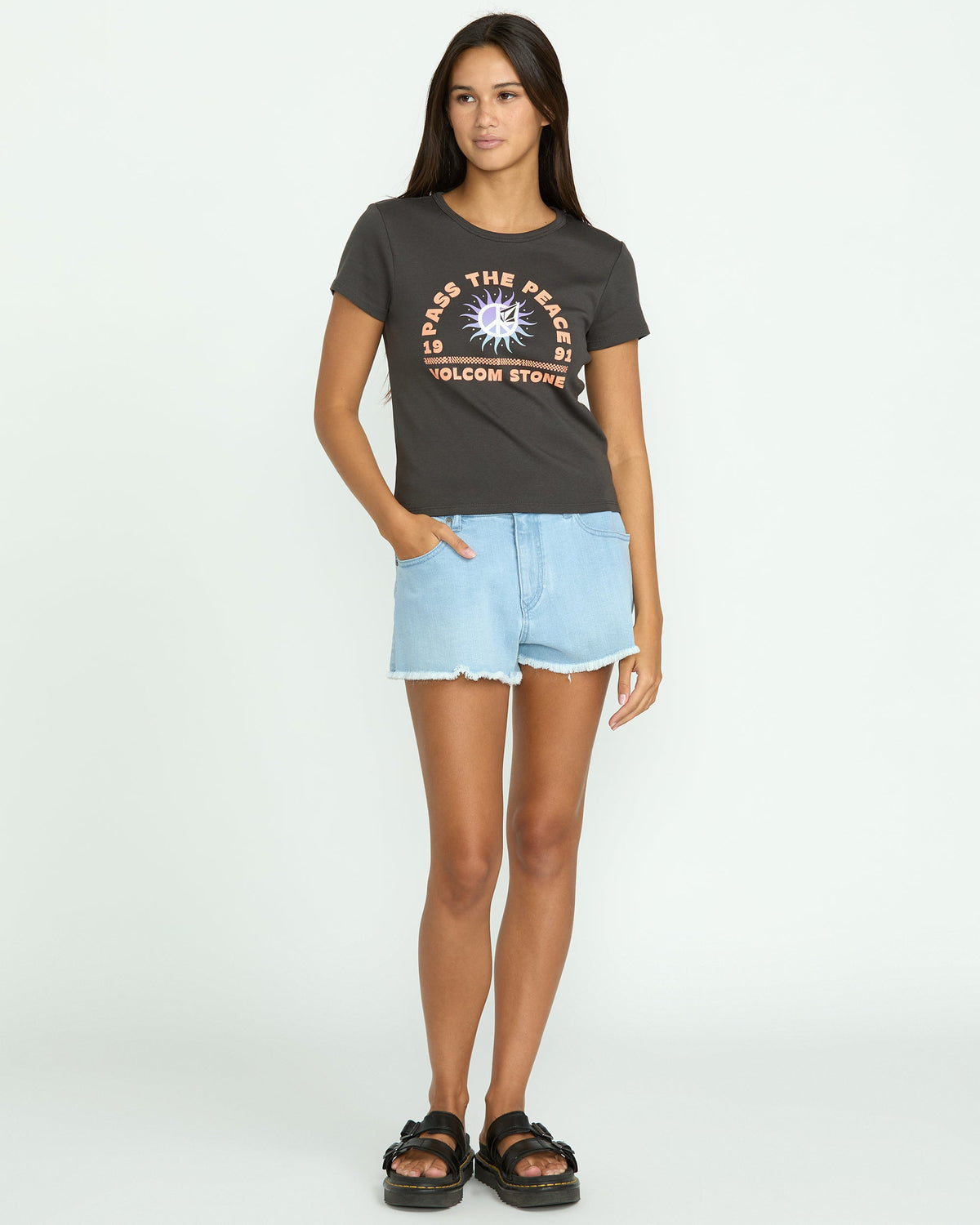 Women's Have A Clue Tee Vintage Black - Volcom