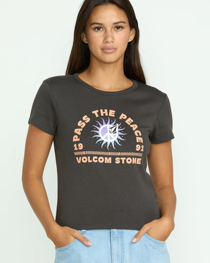 Women's Have A Clue Tee Vintage Black - Volcom