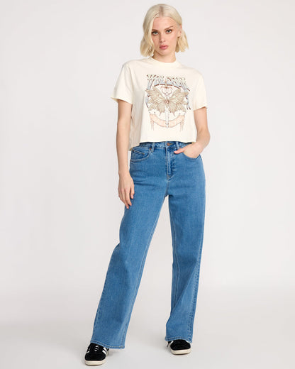 Women's Dial Crop Tee Bone - Volcom