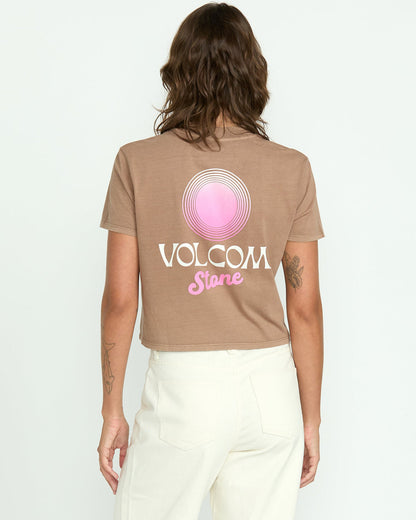 Women's Dial Crop Tee Hazelnut - Volcom