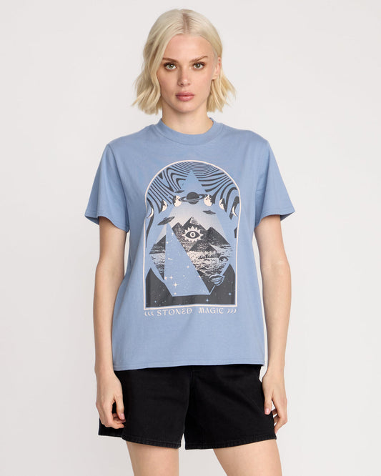 Women's Lock It Up Tee Carolina Blue - Volcom