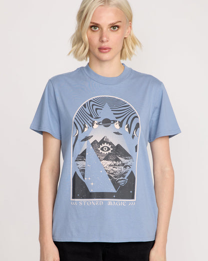 Women's Lock It Up Tee Carolina Blue - Volcom