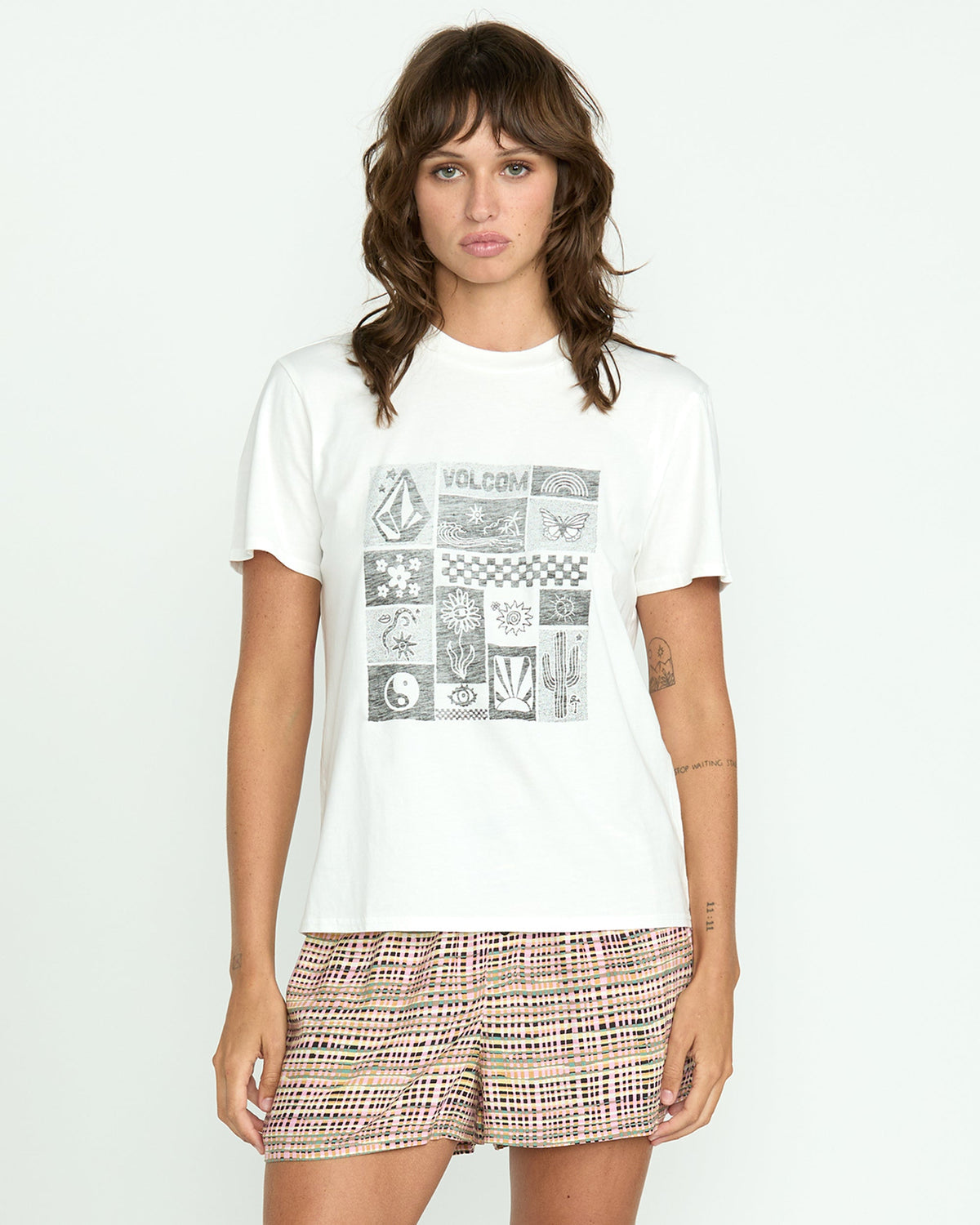 Women's Lock It Up Tee Star White - Volcom