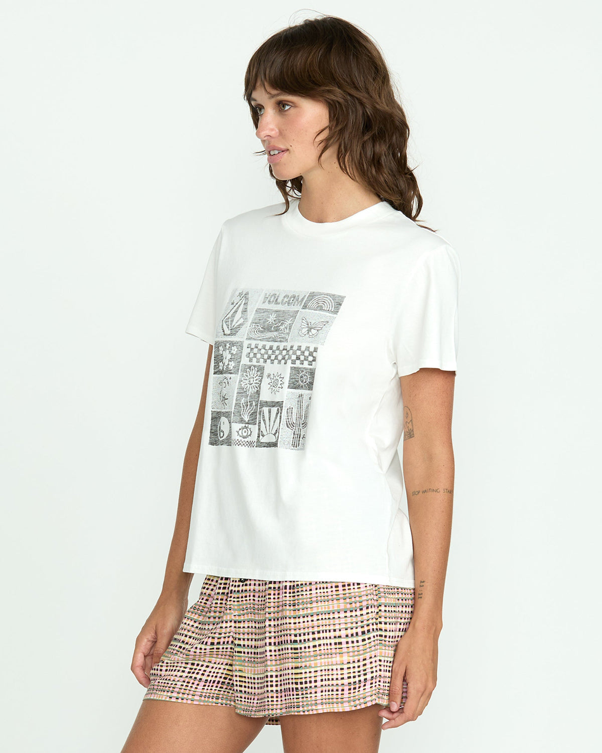 Women's Lock It Up Tee Star White - Volcom