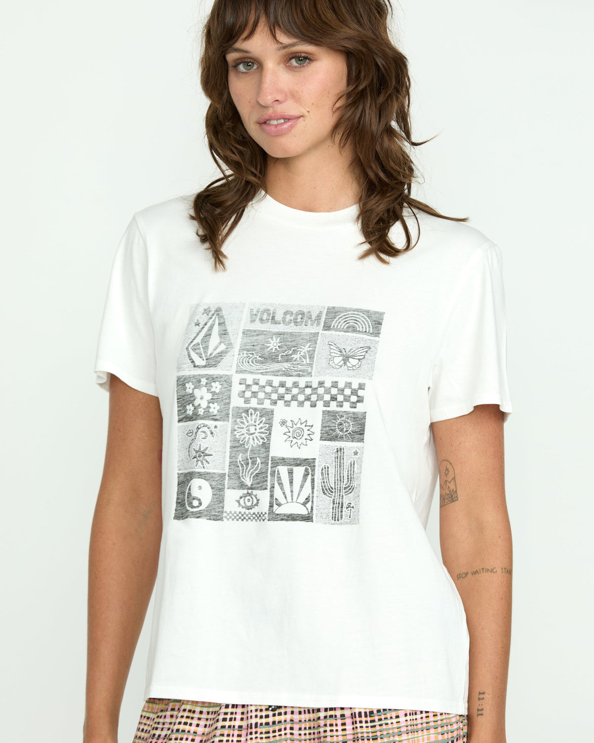 Women's Lock It Up Tee Star White - Volcom