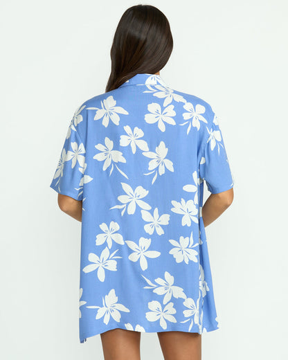 Women's Coco Ho Short Sleeve Cover Up Deep Water - Volcom