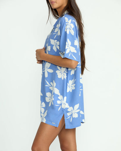 Women's Coco Ho Short Sleeve Cover Up Deep Water - Volcom
