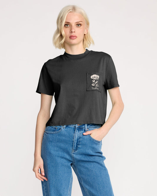 Women's Pocket Dial Tee Vintage Black - Volcom