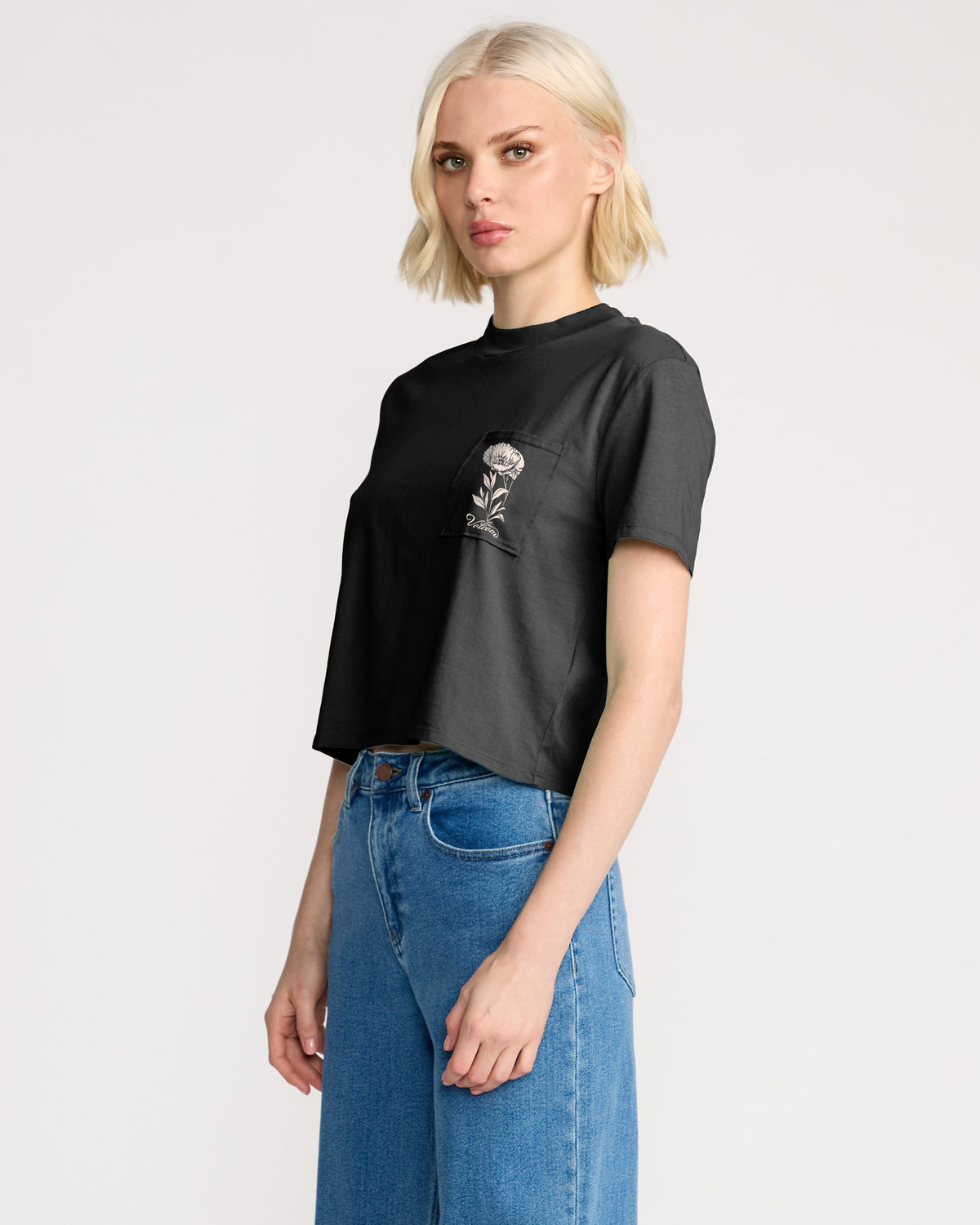 Women's Pocket Dial Tee Vintage Black - Volcom