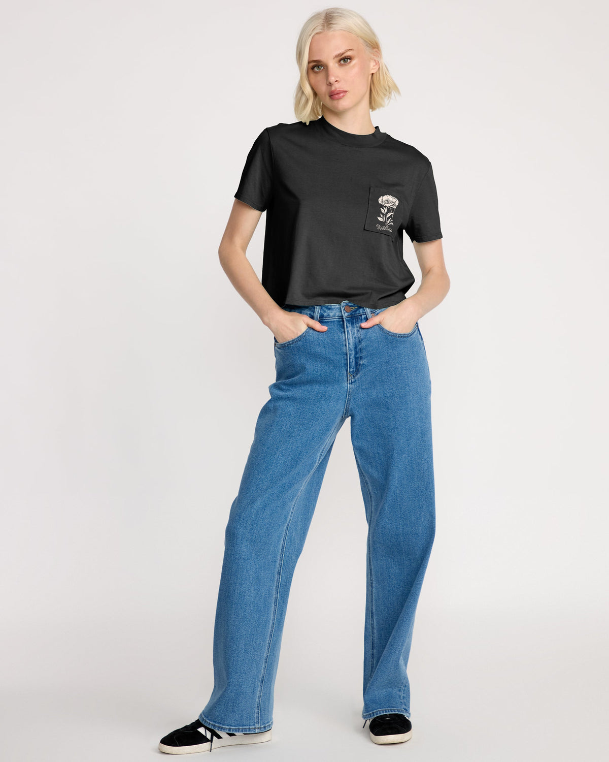 Women's Pocket Dial Tee Vintage Black - Volcom