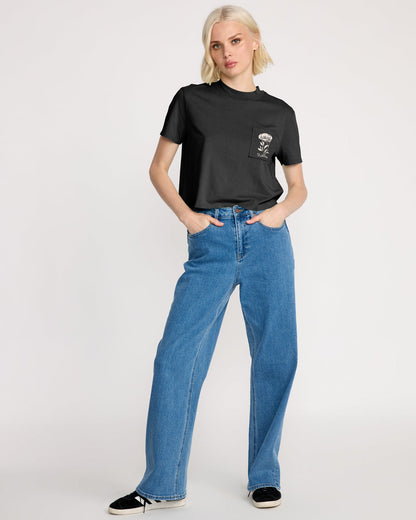 Women's Pocket Dial Tee Vintage Black - Volcom