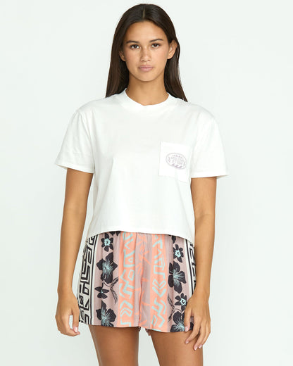Women's Pocket Dial Tee Star White - Volcom