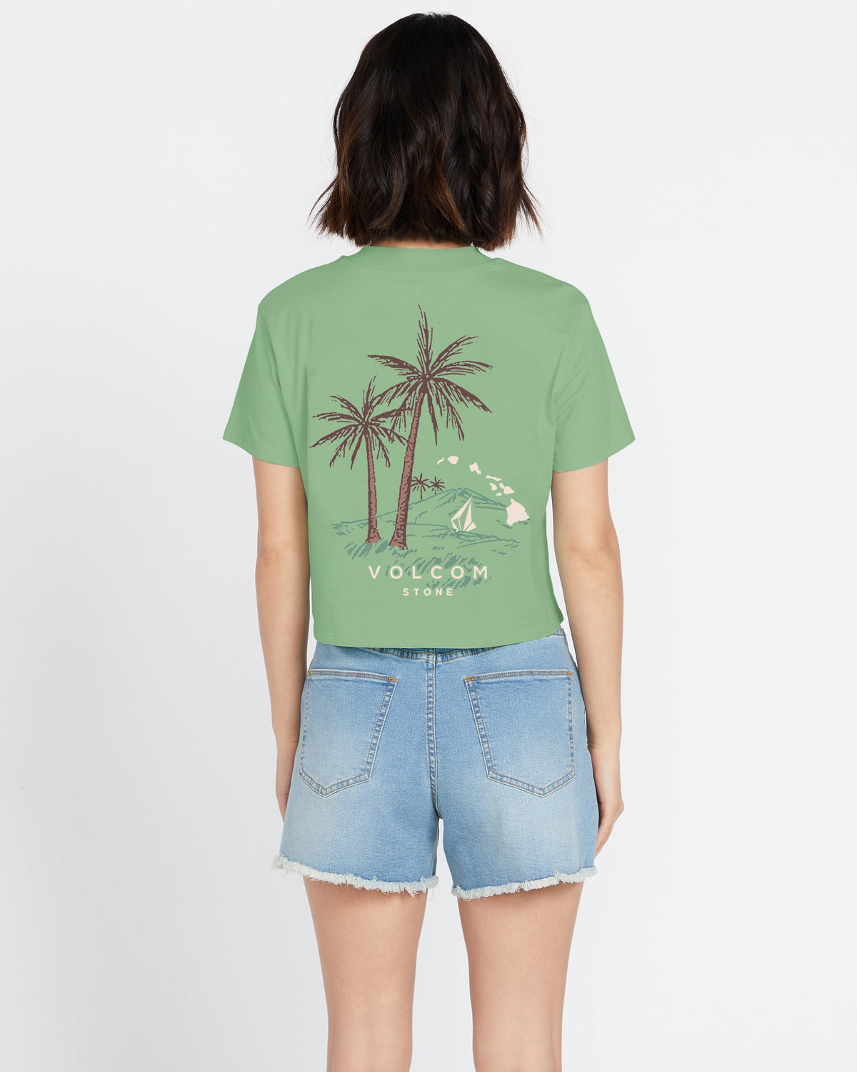Women's Volcom Island Pocket Tee Seagreen - Volcom