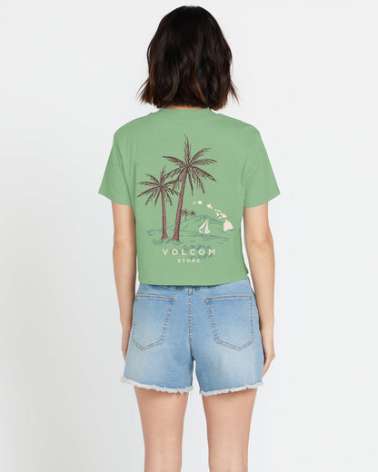 Women's Volcom Island Pocket Tee Seagreen - Volcom