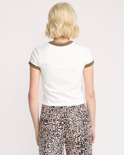 Women's Stoney Time Ringer Star White - Volcom