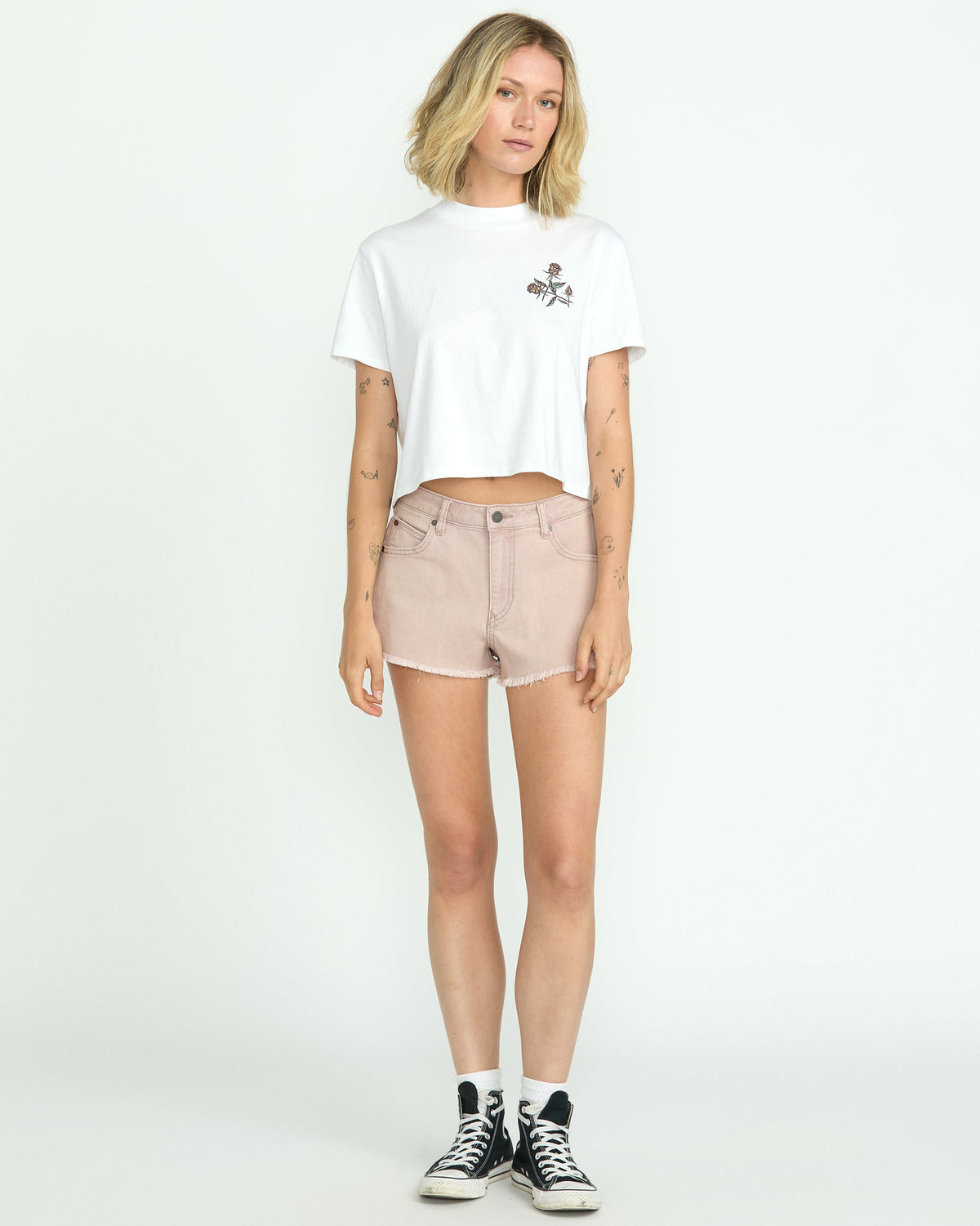 Women's 1991 Stoned Denim Shorts Stone - Volcom