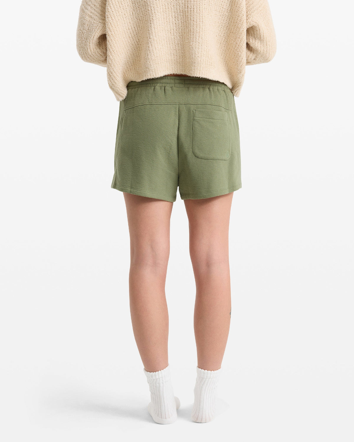 Women's Lived In Fleece Short Moss Stone - Volcom