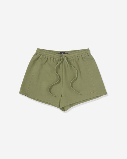 Women's Lived In Fleece Short Moss Stone - Volcom