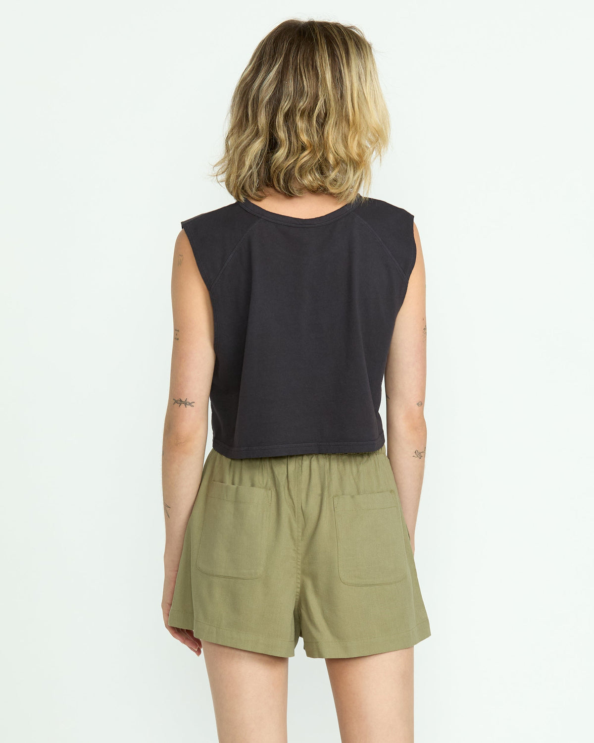 Women's Lived In Track Shorts Light Army - Volcom