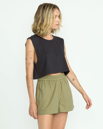 Women's Lived In Track Shorts Light Army - Volcom