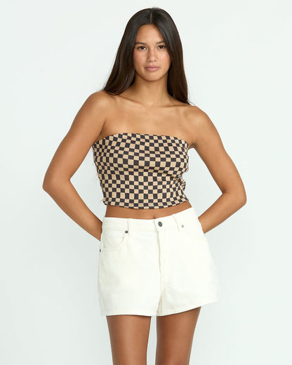 Women's Strait Up Shorts Star White - Volcom