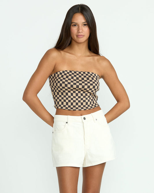 Women's Strait Up Shorts Star White - Volcom