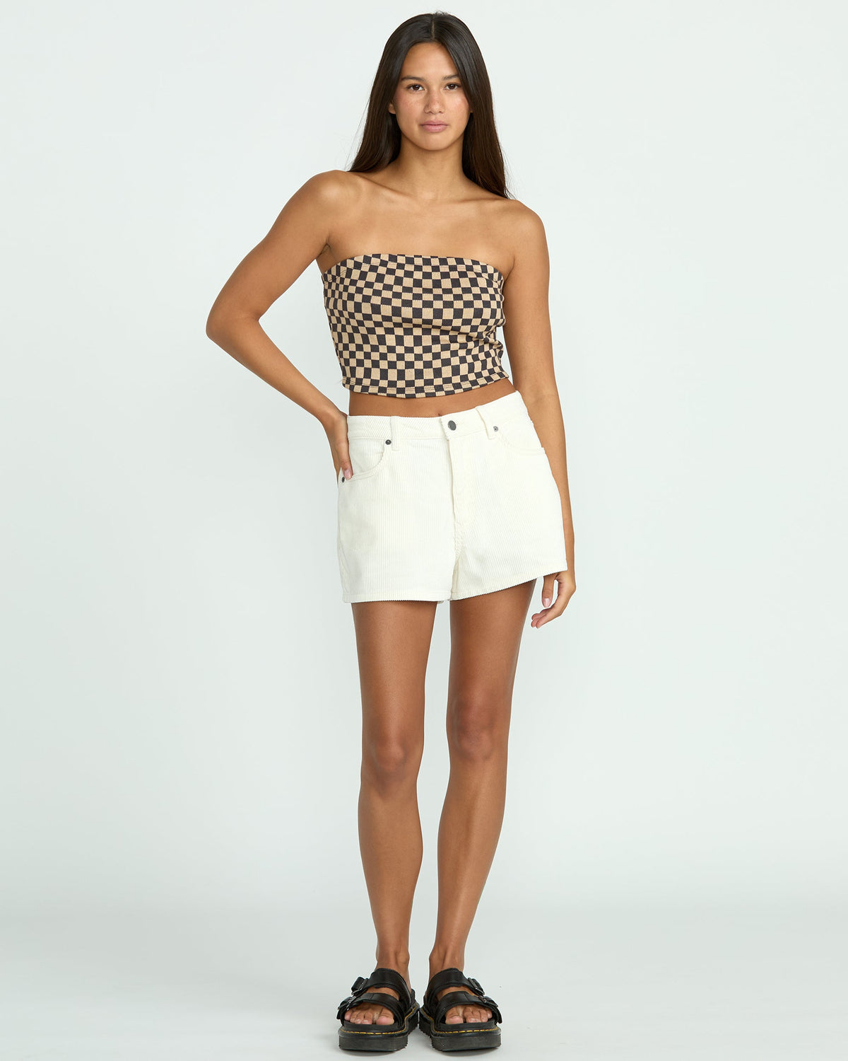 Women's Strait Up Shorts Star White - Volcom