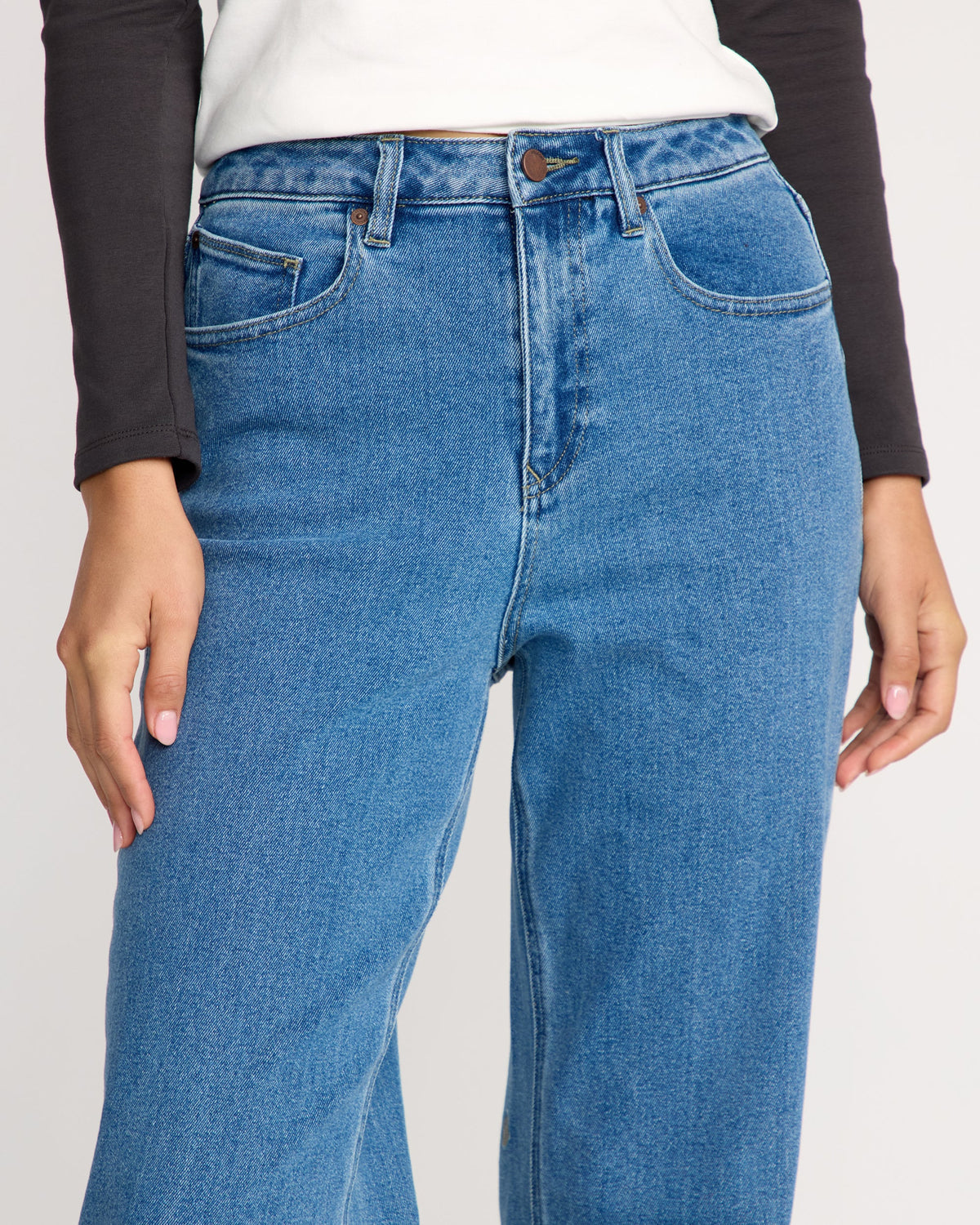 Women's Stoned Boyfriend High Rise Jeans Deep River Blues - Volcom