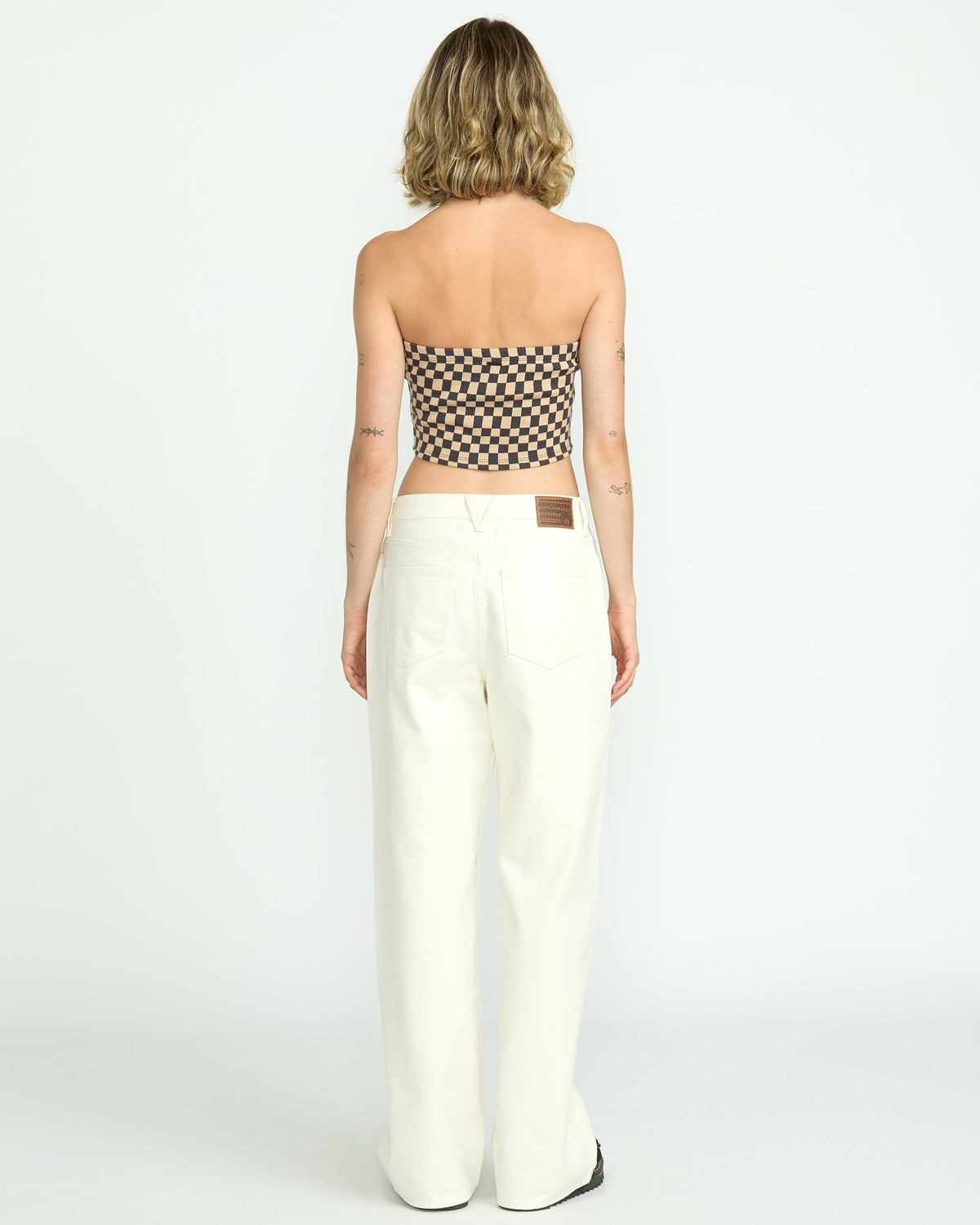 Women's Stoned Boyfriend High Rise Jeans Star White - Volcom