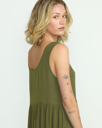 Women's Lived In Baddie Dress Light Army - Volcom