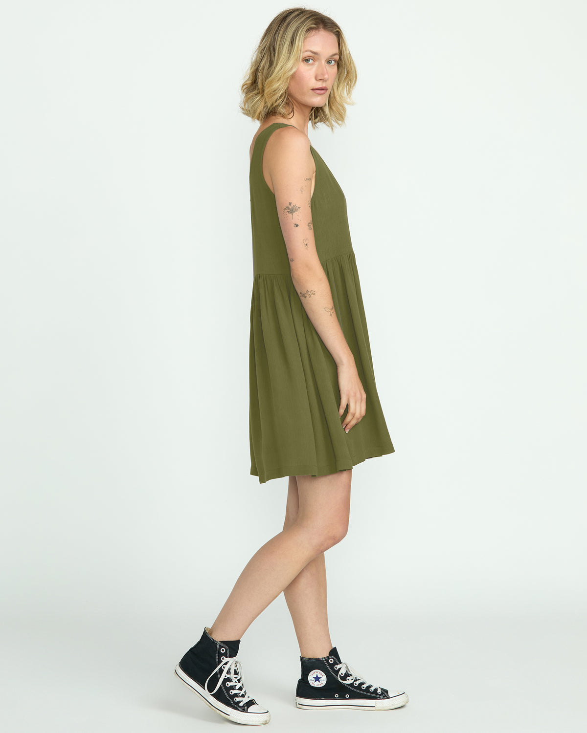 Women's Lived In Baddie Dress Light Army - Volcom