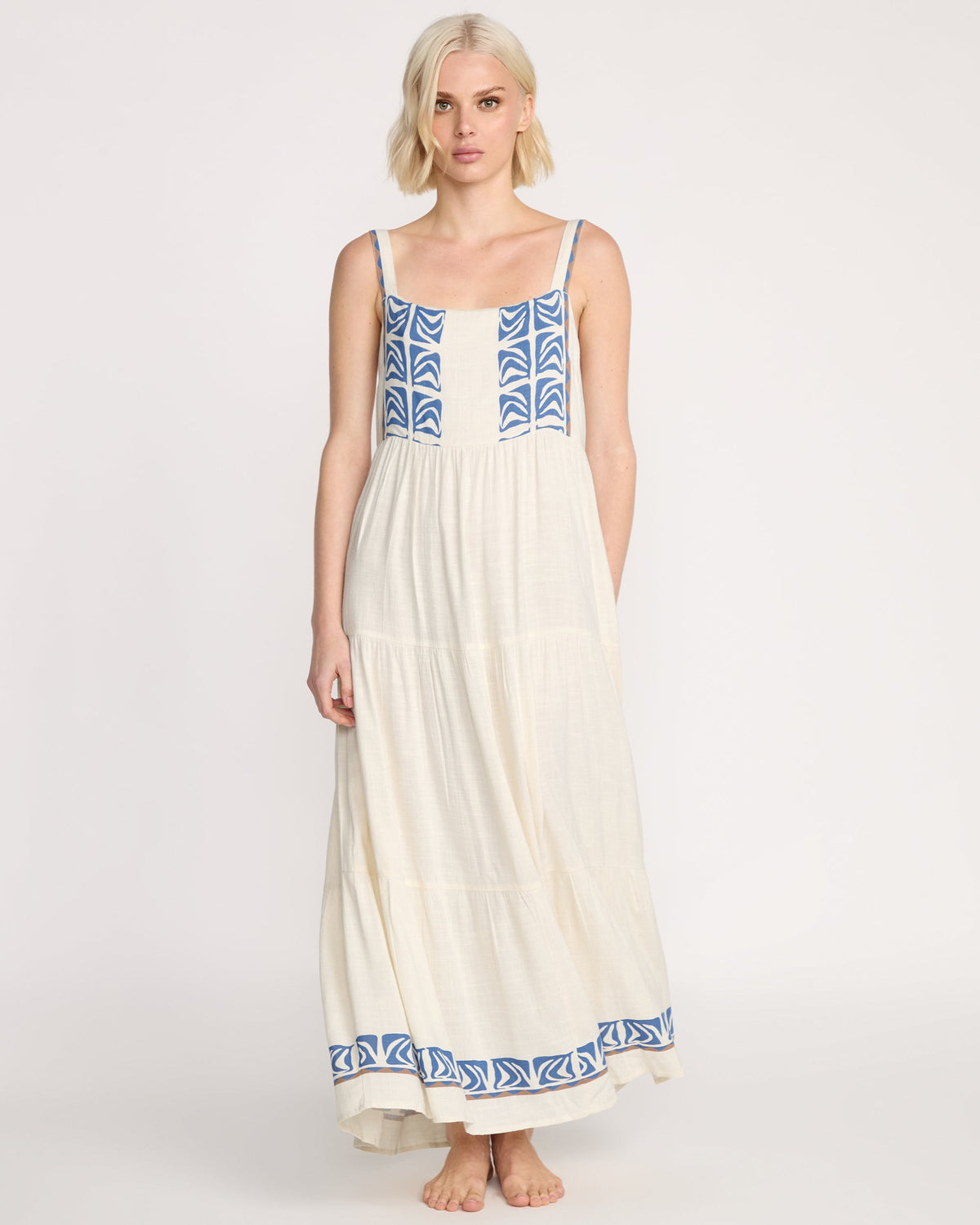 Women's Featured Artist Emma Rushton Maxi Dress Vintage White - Volcom