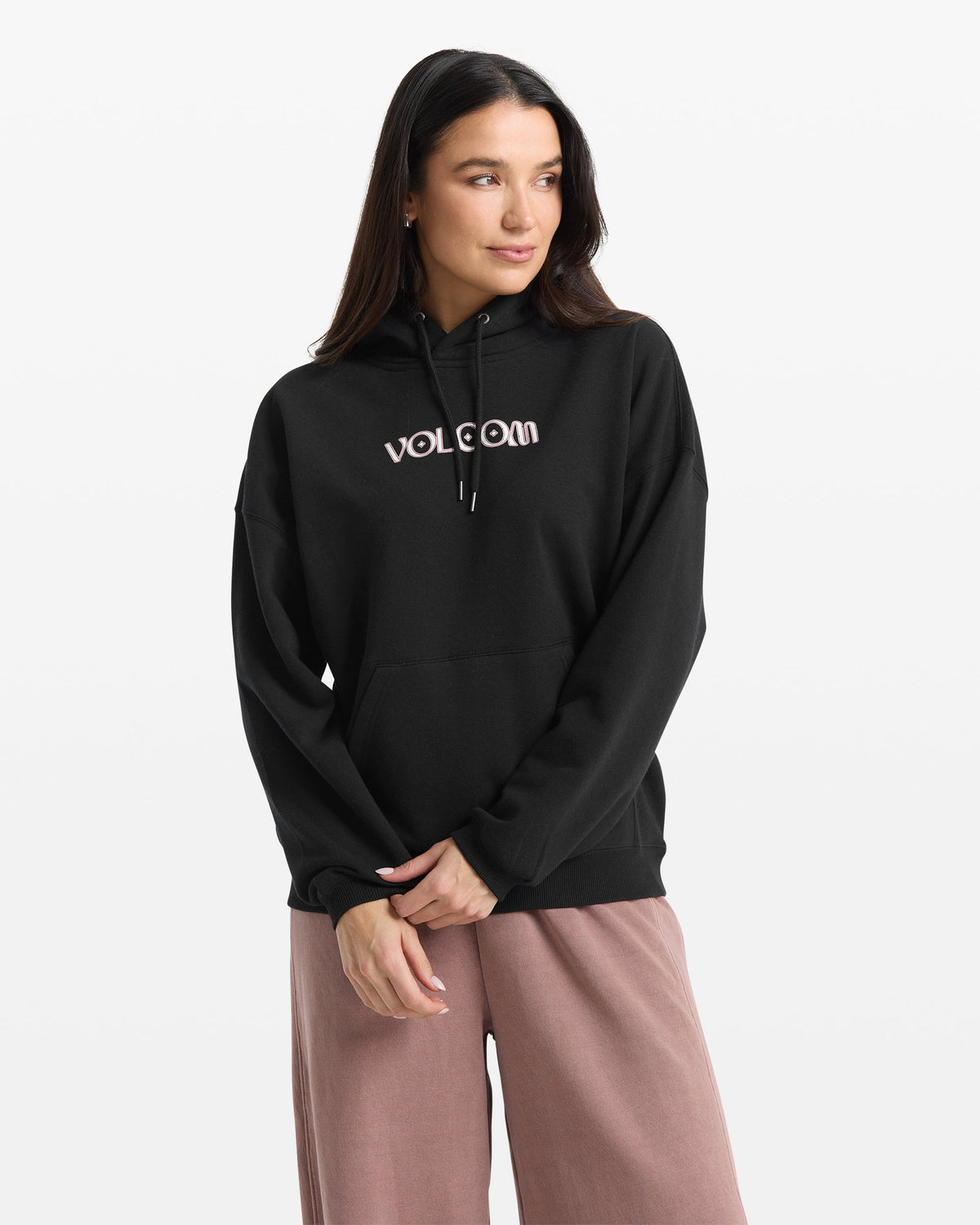 Women's Stone Art Up Hoodie Black - Volcom