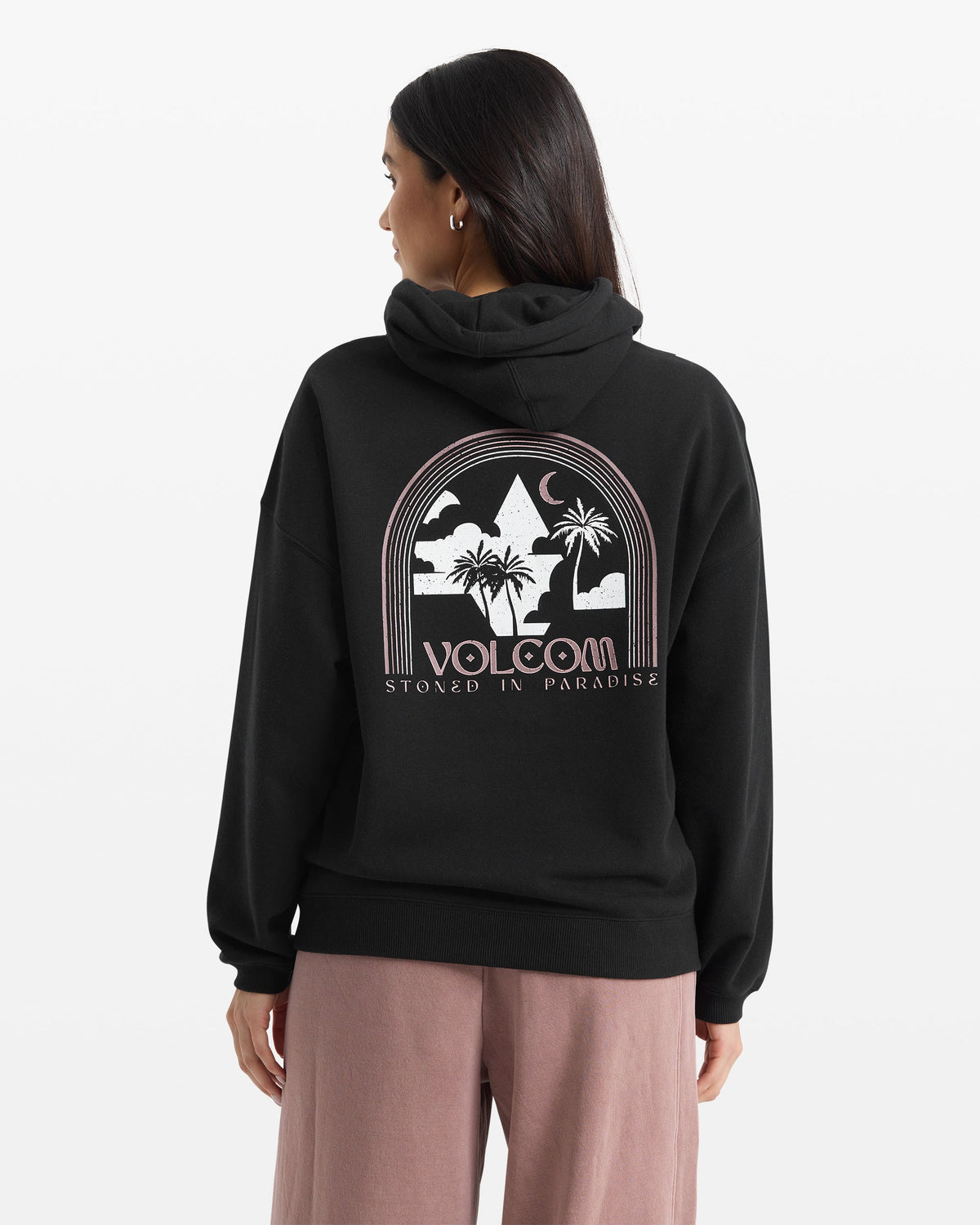 Women's Stone Art Up Hoodie Black - Volcom