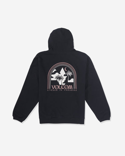 Women's Stone Art Up Hoodie Black - Volcom