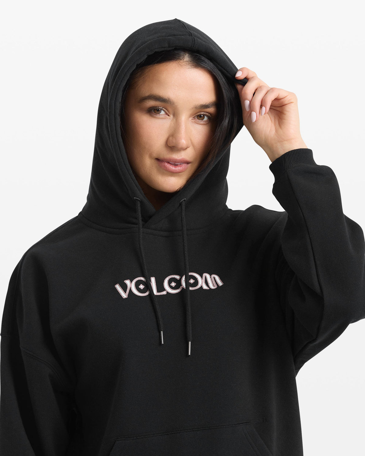 Women's Stone Art Up Hoodie Black - Volcom
