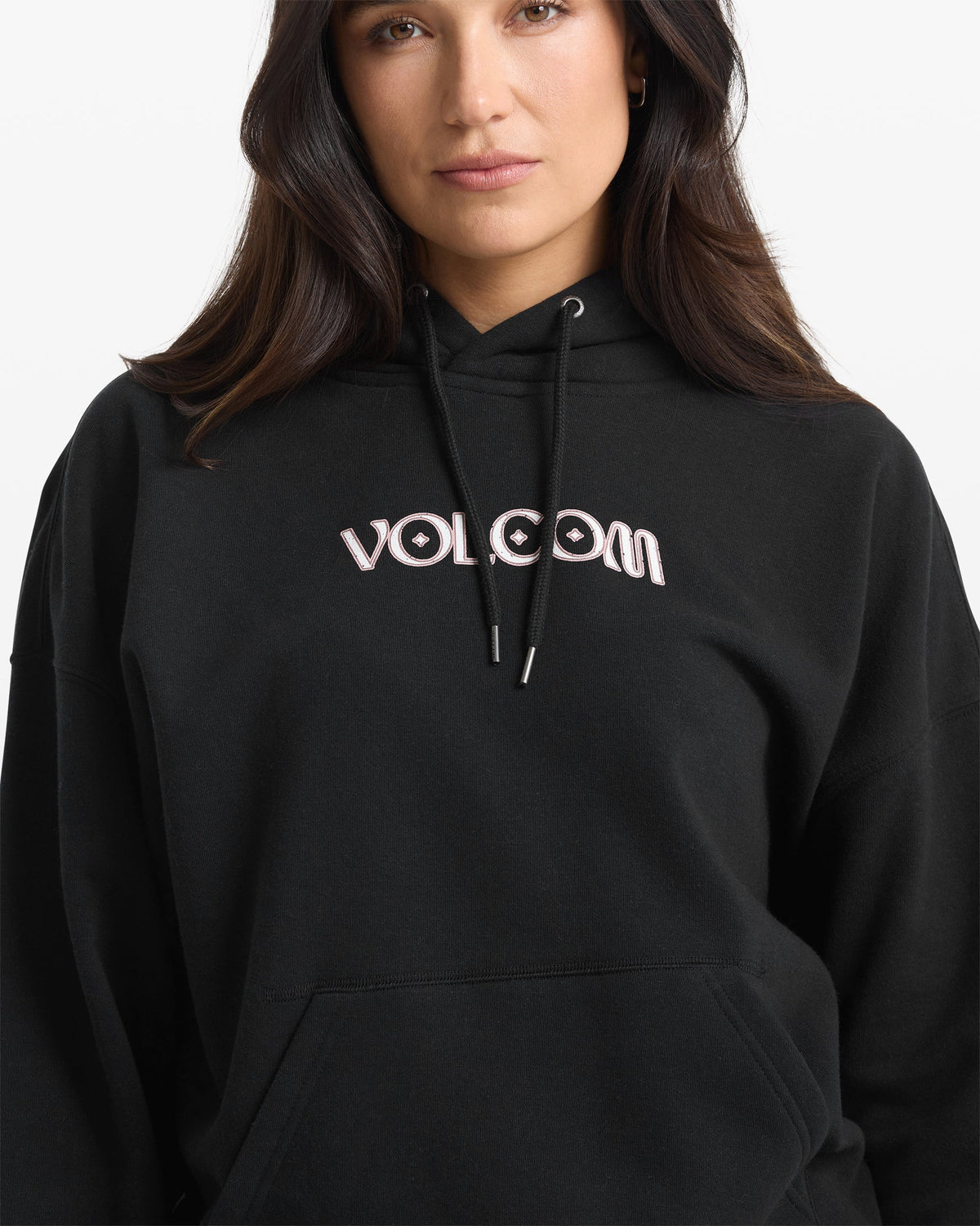 Women's Stone Art Up Hoodie Black - Volcom
