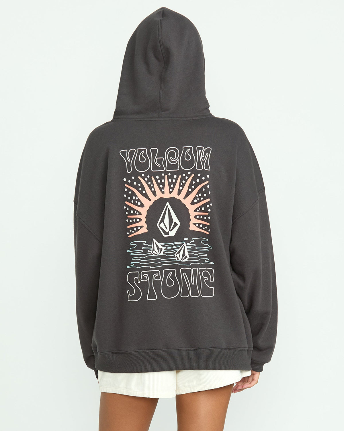 Women's Stone Art Up Hoodie Vintage Black - Volcom