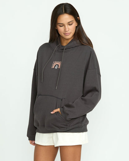 Women's Stone Art Up Hoodie Vintage Black - Volcom