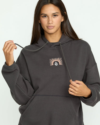 Women's Stone Art Up Hoodie Vintage Black - Volcom