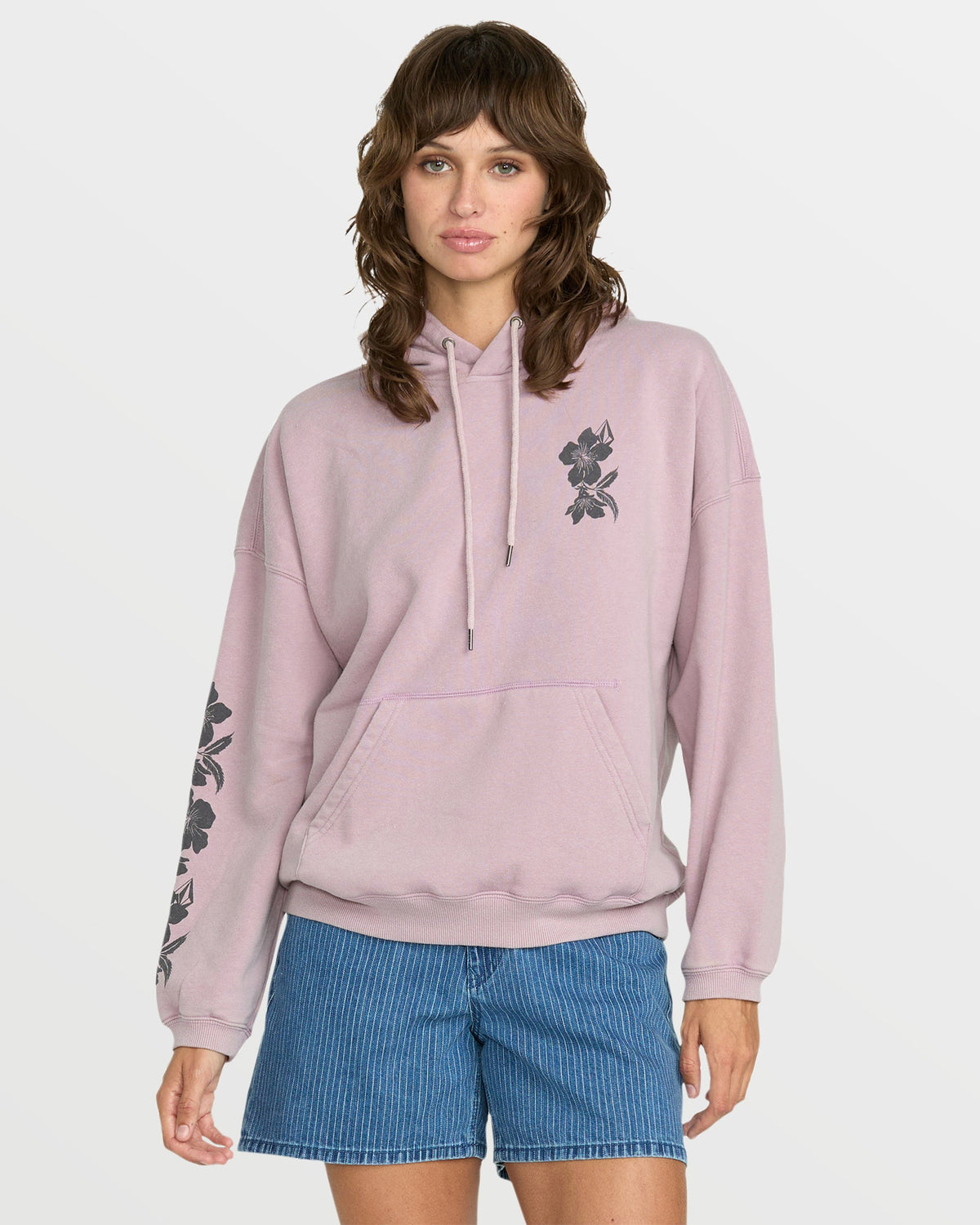 Women's Stone Art Up Hoodie Violet Ice - Volcom