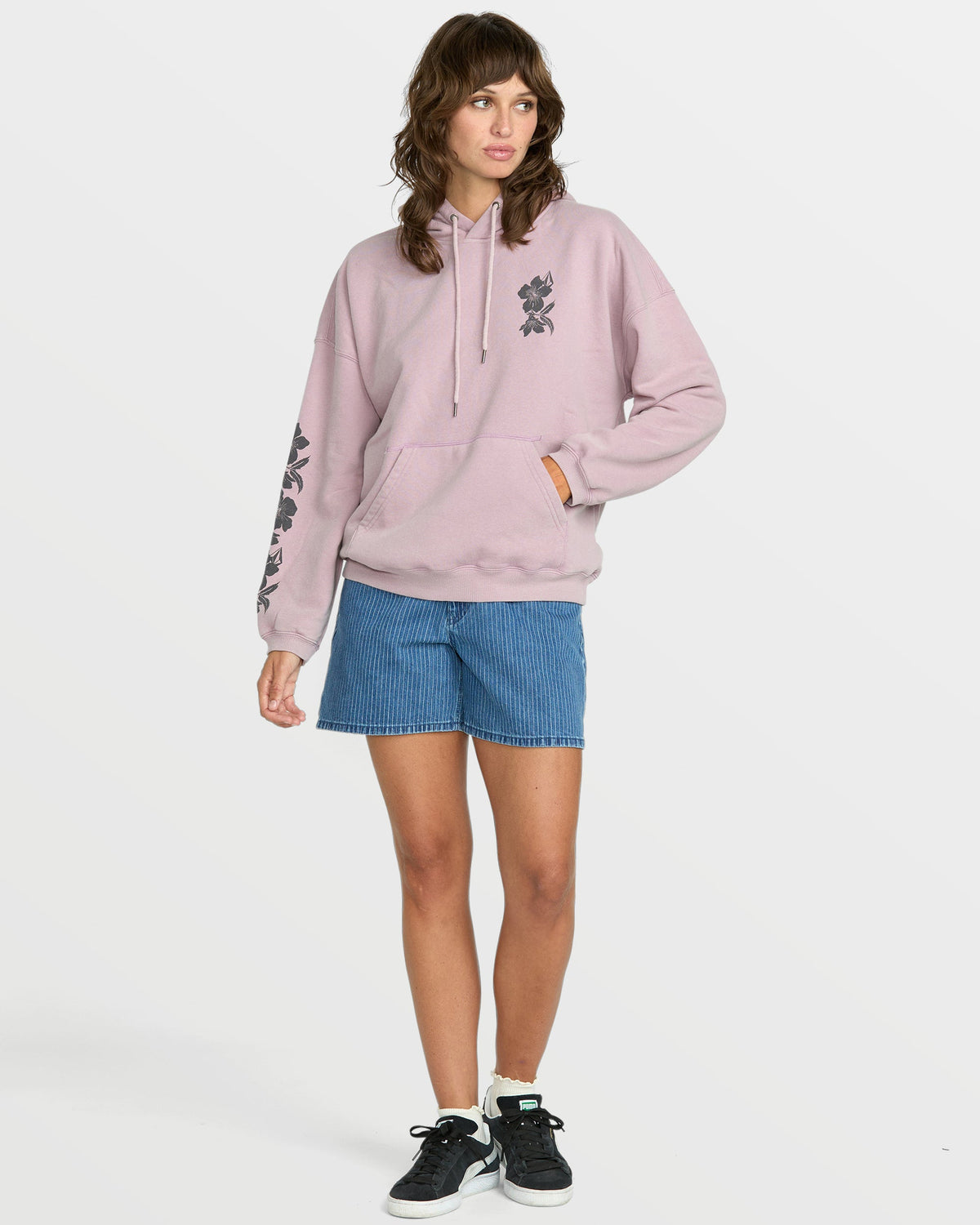 Women's Stone Art Up Hoodie Violet Ice - Volcom