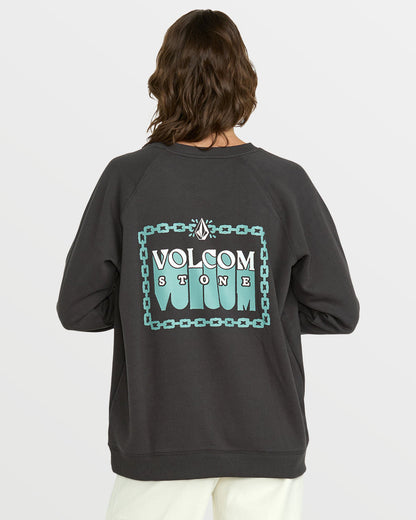 Women's Stone Magic Boyfriend Sweatshirt Vintage Black - Volcom