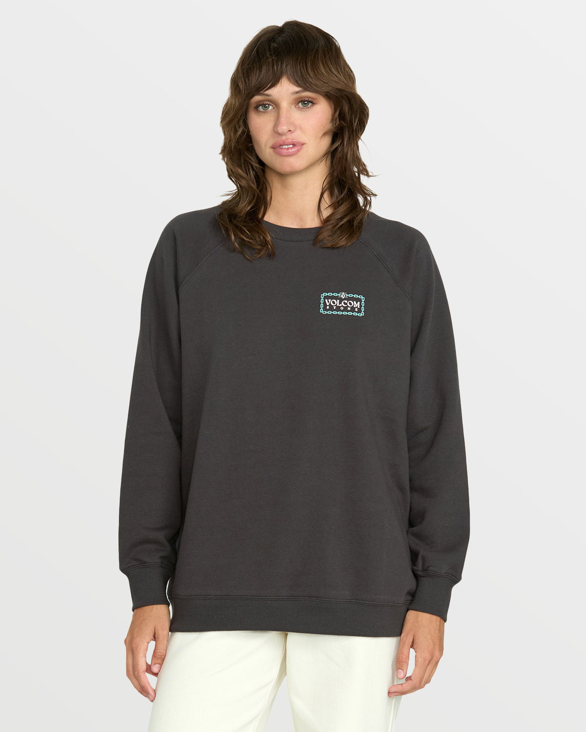 Women's Stone Magic Boyfriend Sweatshirt Vintage Black - Volcom